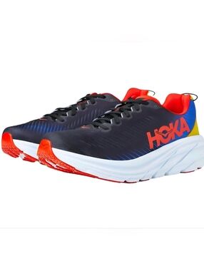 Hoka ONE One RINCON 3 Black w Orange & Yellow Running Shoes US Men's Size 12